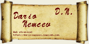 Dario Nemčev vizit kartica